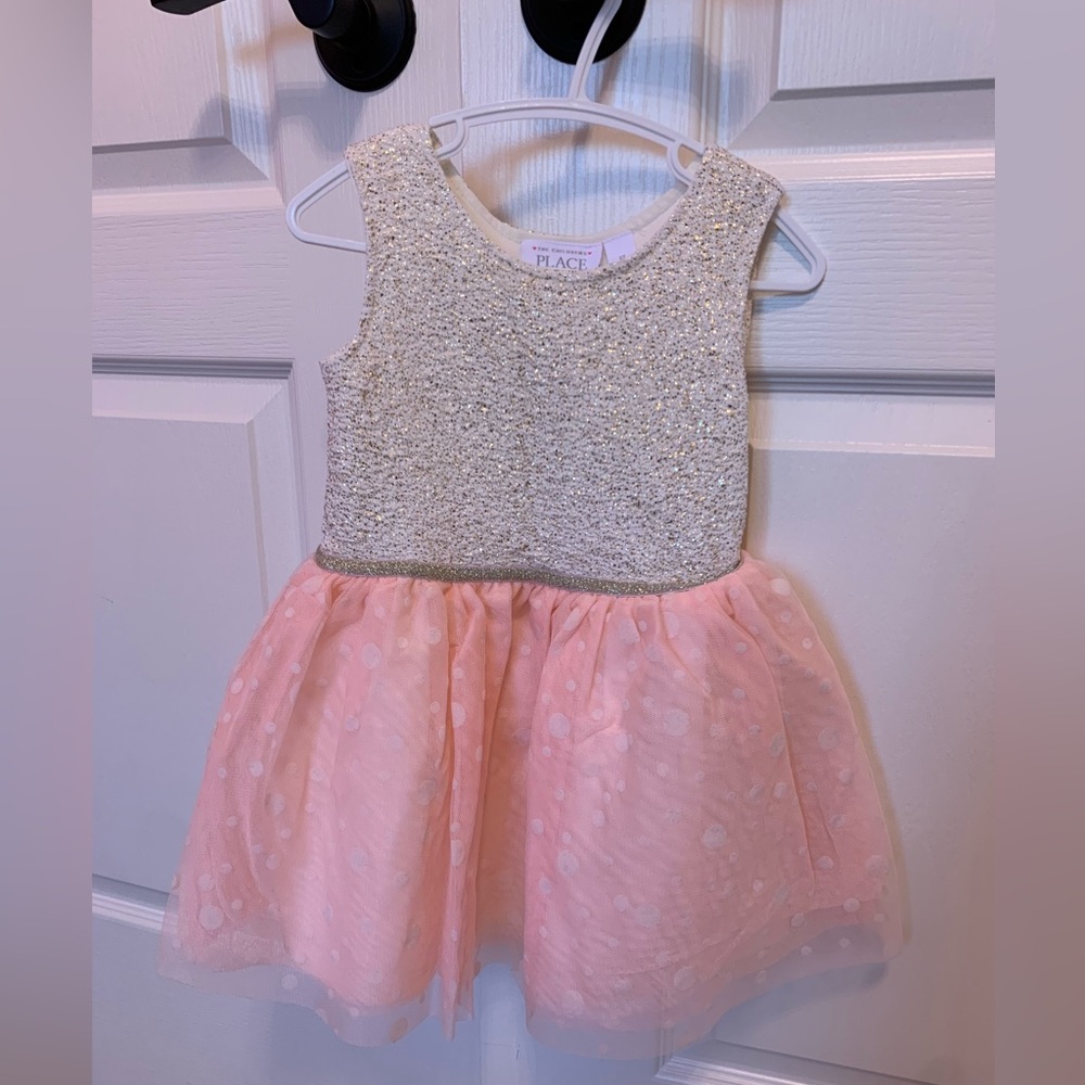 Children’s place. Toddler girl orange tulle dress with sparkly top size 3T